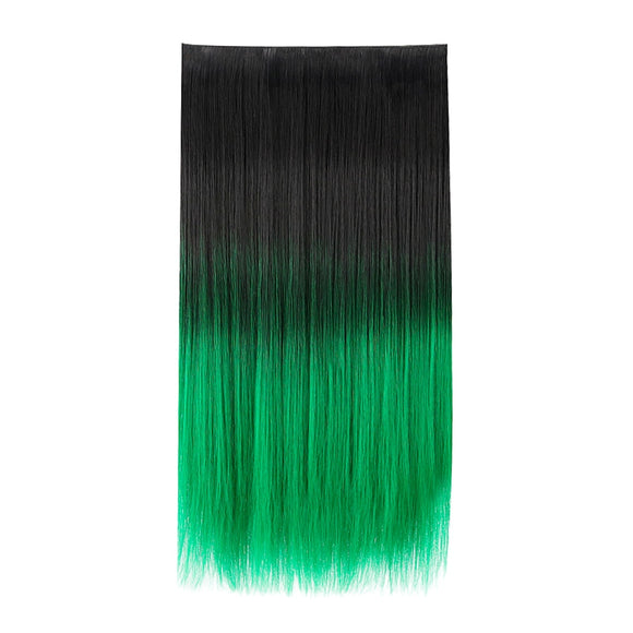 Rainbow Synthetic 5 clip in wigs hair extensions Wigs For Women