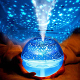 USB Crystal Night Lamp Projector 500ml Air Humidifier Aroma Diffuser