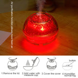 USB Crystal Night Lamp Projector 500ml Air Humidifier Aroma Diffuser