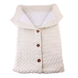 Newborn Baby Winter Warm Sleeping Bags Infant Button Knit Swaddle Wrap