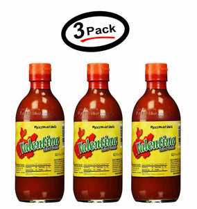 3 Pack Valentina Salsa Hot Red Sauce Mexican Hot Sauce - 12.5 Oz