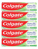 Colgate Sparkling White Baking Soda Toothpaste, Mint Zing 8.0 OZ. (5 Pack)