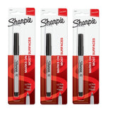 (3 Pack) Sharpie Permanent Precision Marker, Ultra Fine Point, Black Ink