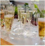 18 Pcs Champagne Flutes Disposable Clear Plastic Wine Glasses Party Wedding Set