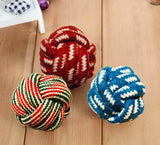 (3 Pack) Dog Rope Ball Toys, Puppy Bite Ball, 100% Cotton, 2.8 inch - AST Color