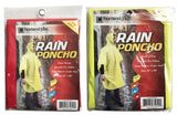 (2 Pack) PVC Rain Ponchos for Adults Waterproof Emergency Hooded Poncho Raincoat