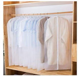 (3 Pack) Suit Bag Garment Travel Dress Storage Full Zipper Cover - Frosted Clear