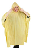 (1 Pack) PVC Rain Poncho for Adults Waterproof Emergency Hooded Poncho Raincoat