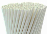 7.75 Inch BPA-Free Plastic Drinking Straws individually wrapped -White