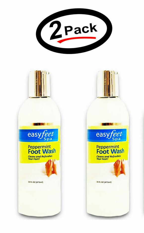 2 Easy Feet Peppermint Foot Wash- 16 Oz Spa Treatment