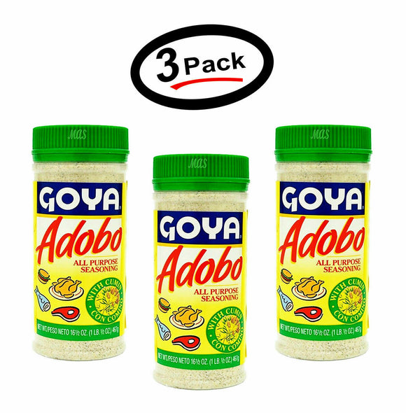 3 Goya Adobo All Purpose Seasoning With Cumin/Con Comino 16.5 oz
