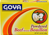 3 Goya Beef Flavored Powdered Bouillon /Cubitos-Polvo-Beef 2.82 oz (3 Pack)