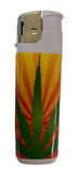 (7 Pack) Rasta Neon Electronic Disposable Lighters, Assorted Design