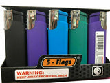 (7 Pack) 5-Flags Refillable Butane Cigarette Torch Lighter Windproof Flame