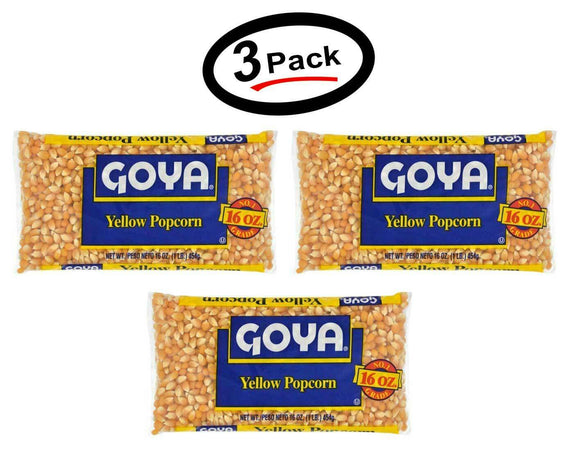 3 Goya Yellow Popcorn 16 Oz