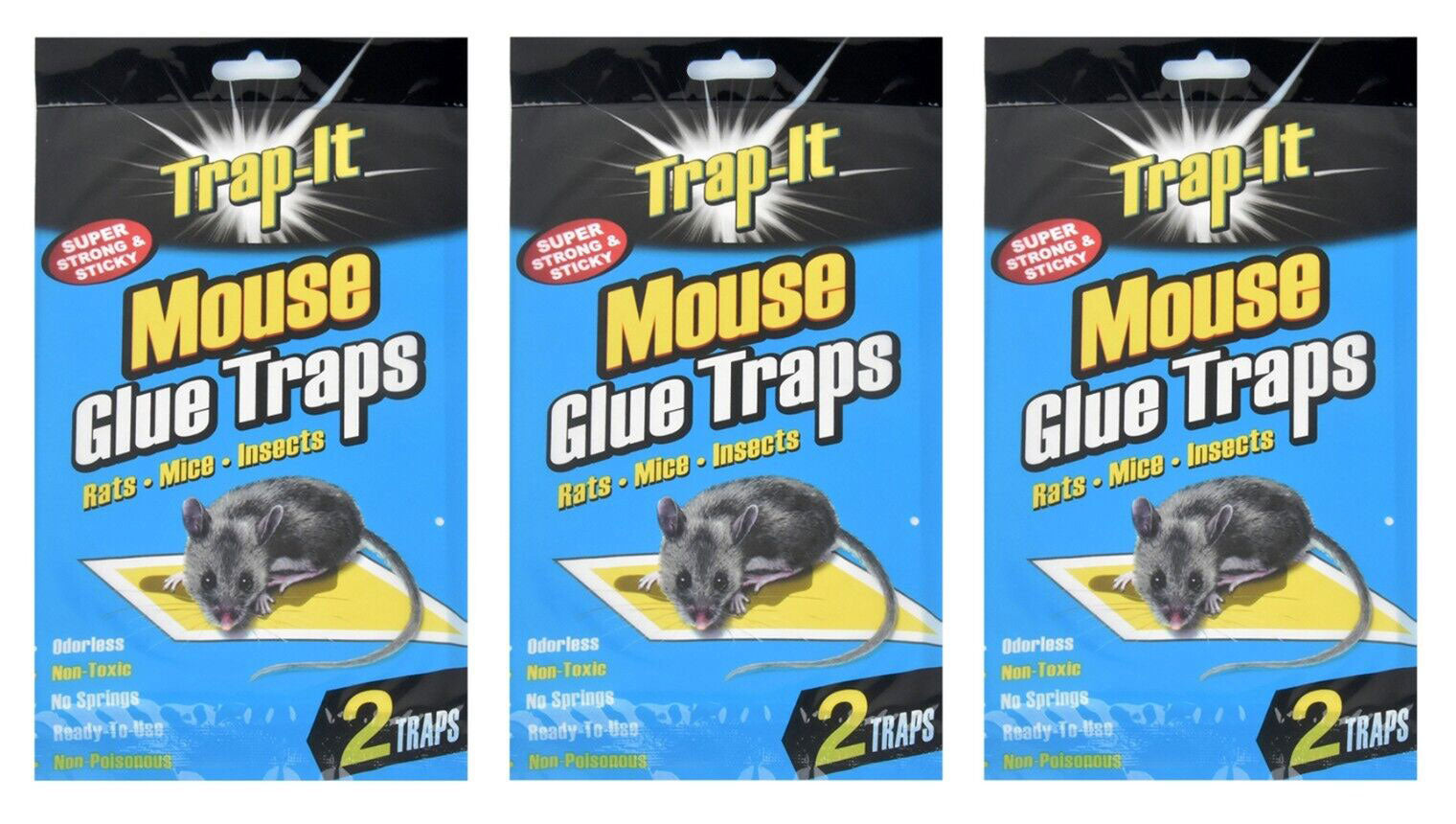 Qualirey 12 Pack Mouse and Insect Glue Traps, Strong Sticky Mice Traps  Indoor for Home, Pre Scented Rodent Traps with Non Toxic Glue for House  Garage