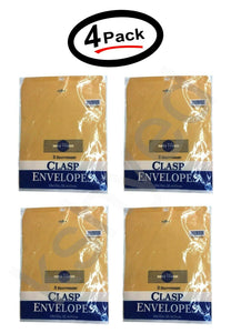 4 Pack- 12 Pcs Clasp -10x13 Inch Heavyweight Paper Envelopes Heavy Duty Seal New