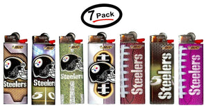 (7 Pack) Bic Pittsburgh Steelers NFL Officially Licensed Cigarette Lighters