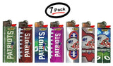 (7 Pack) Bic NFL England Patriots Lighters Collectable Designs Brand New