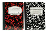 2 (Two) Composition/Notebook Book,Wide Ruled Paper, 100 Sheets, 9-3/4"x7-1/2"