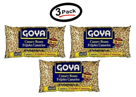 3 Goya Canary Beans 16oz | Frijoles Canarios (3 Pack)