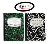 2 (Two) Composition/Notebook Book,Wide Ruled Paper, 100 Sheets, 9-3/4"x7-1/2"