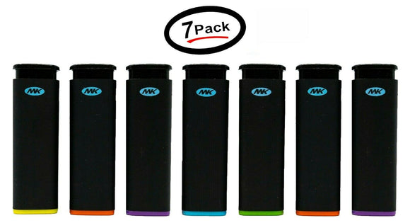 (7 Pack) MK Jet Refillable Butane Cigarette Torch Lighters Windproof Flame