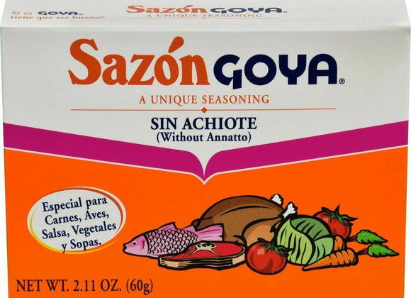 Sazon Goya Sin Achiote without Annato 2.11 oz (1 Pack)