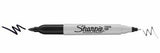 (3 Pack) Sharpie Twin Tip Permanent Black Marker, Fine & Ultra Fine Point 2 in 1