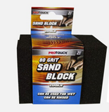 (2 Pack) 4pcs 80 Grit Sanding Block Hook and Loop Auto Body Block 2.75in x 5.5in